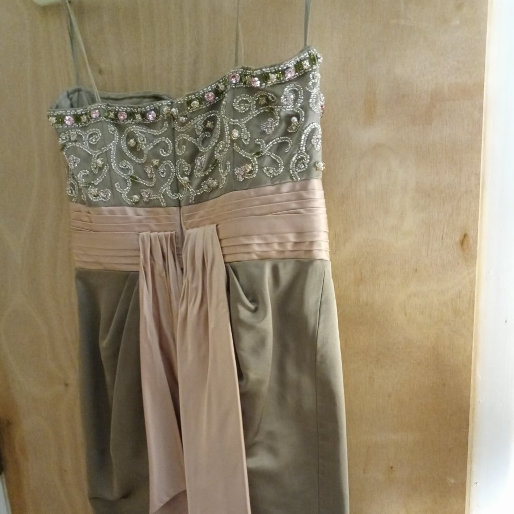 Victoria Royal Dress size 10 Taupe and Pink